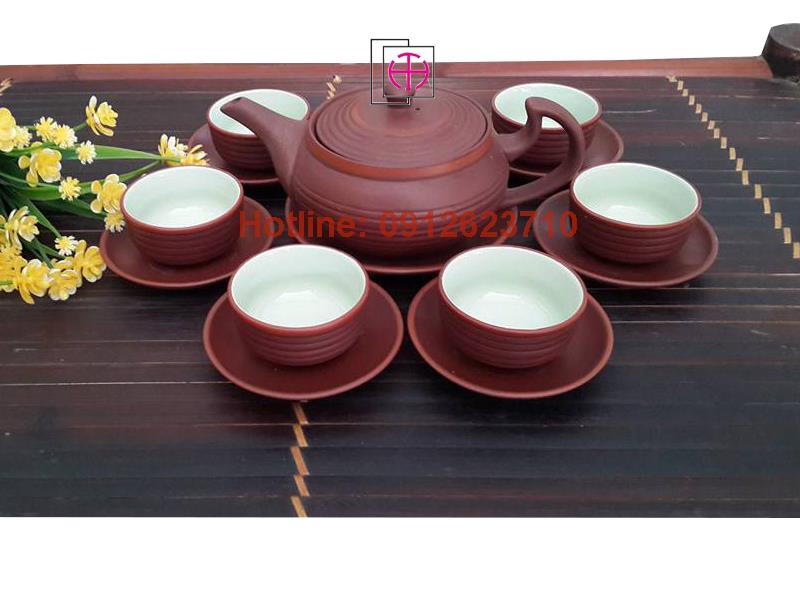 Bộ ấm trà tử sa ganh bẹt to