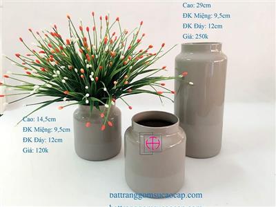 Lọ cắm hoa nghệ thuật màu ghi
