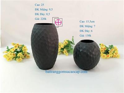 Lọ bầu dục màu ghi