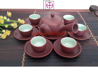 Bộ ấm trà tử sa quai ngang nhỏ
