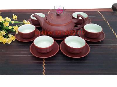Bộ ấm trà tử sa ganh bẹt to