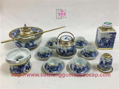 Trọn bộ ấm chén và điếu bát